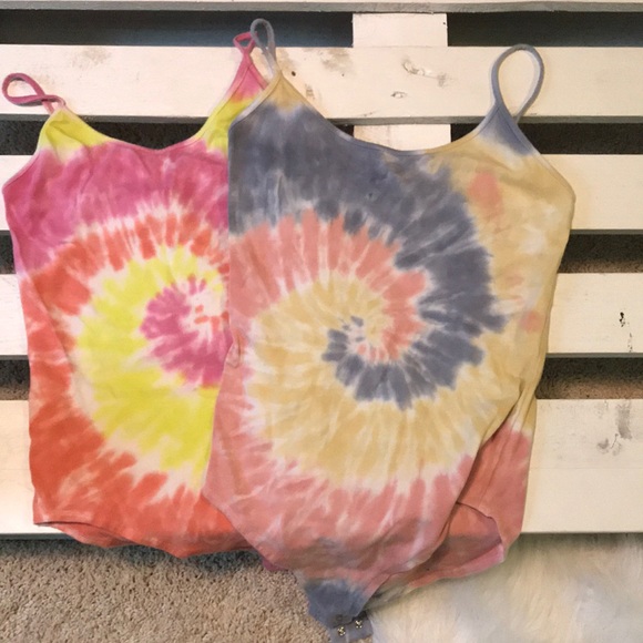 Forever 21 Tops - Two Forever 21 Tie Dye Bodysuits